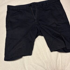 Hugo Boss Dark Blue Flat Front Shorts